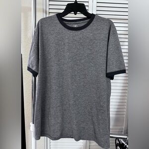 George Charcoal Heather Ringer Tee